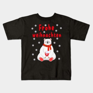 Polar Bear Pajama Cute Christmas Gift Frohe Weihnachten Kids T-Shirt